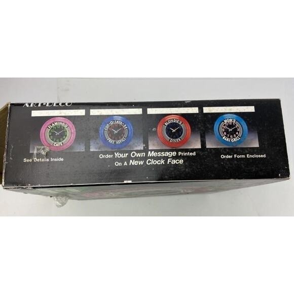 Vintage 1988 Cup-O-Java Light Up Wall Clock 13" Art Deco Retro Diner Seinfeld - Picture 9 of 13